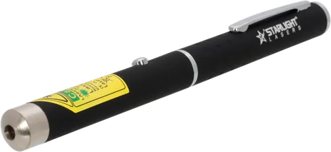 Green laserpointer SL-X1 seen from the front at an angle