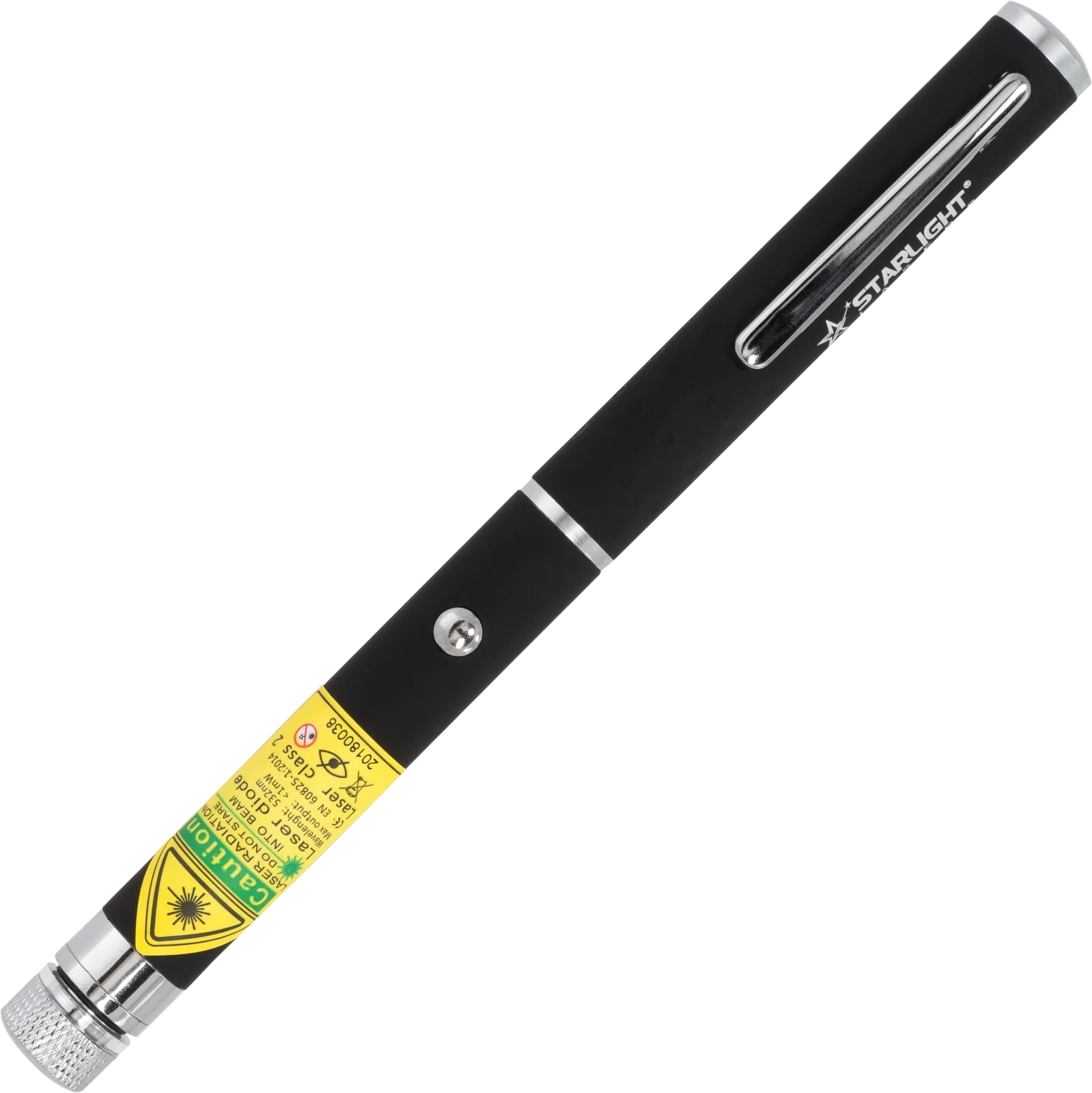 Green laserpointer with patterns SL-X2 photographed at an angle from above