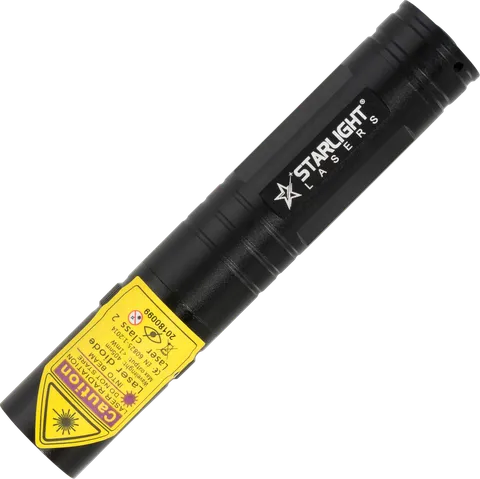 Pro violet laserpointer SL-V2 photographed at an angle from above