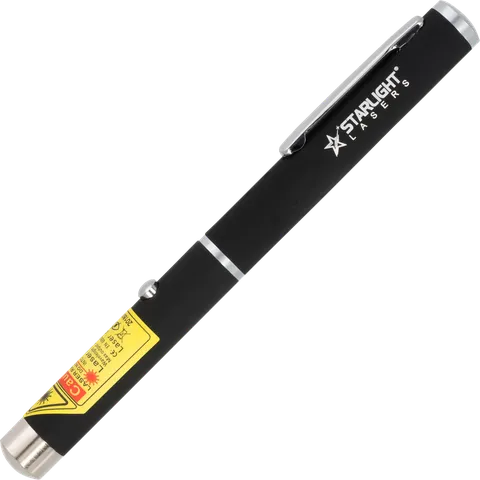 Red laserpointer SL-M1 seen from the front at an angle